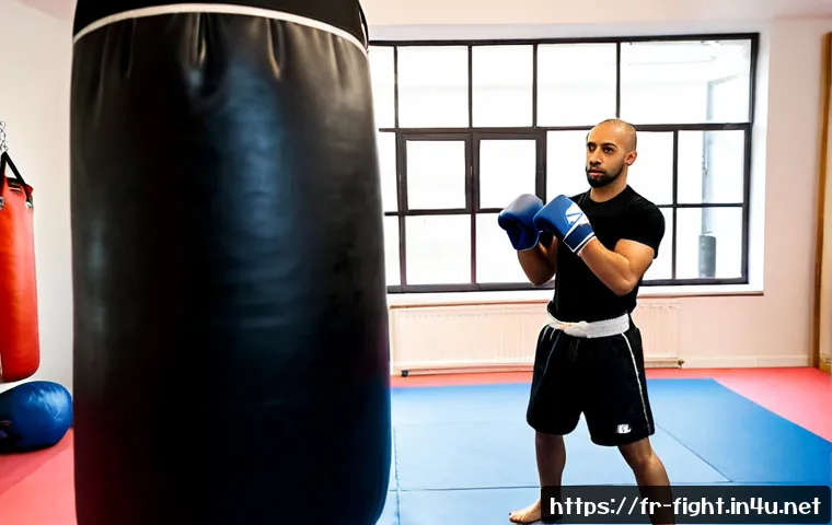 격투기 코칭 프로그램 - Photorealistic French mixed martial arts coaching session in a clean Paris training gym, experienced...
